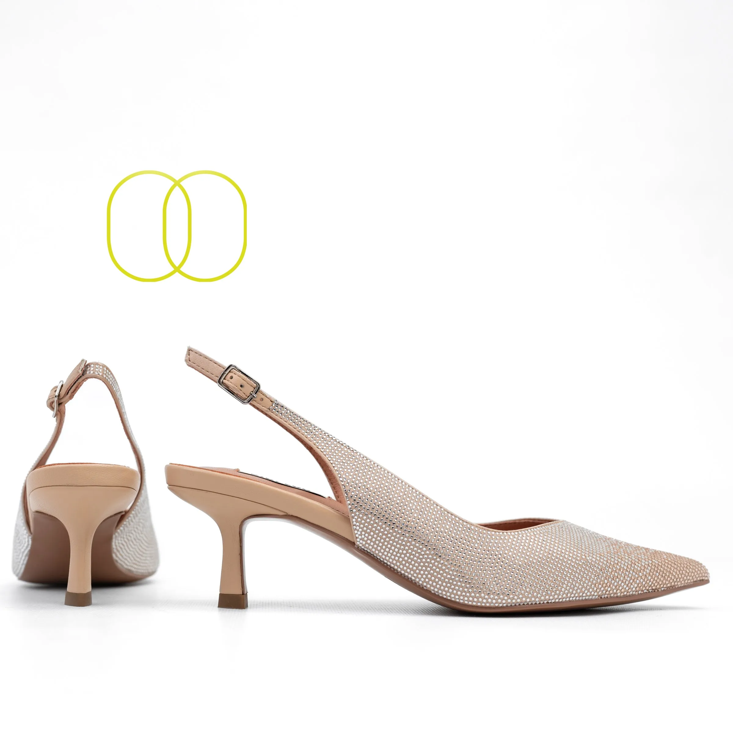 Bibi Lou Slingback with Rhinestones