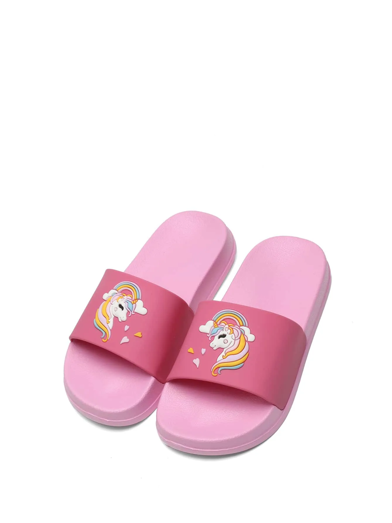 Girls Unicorn Print Slippers