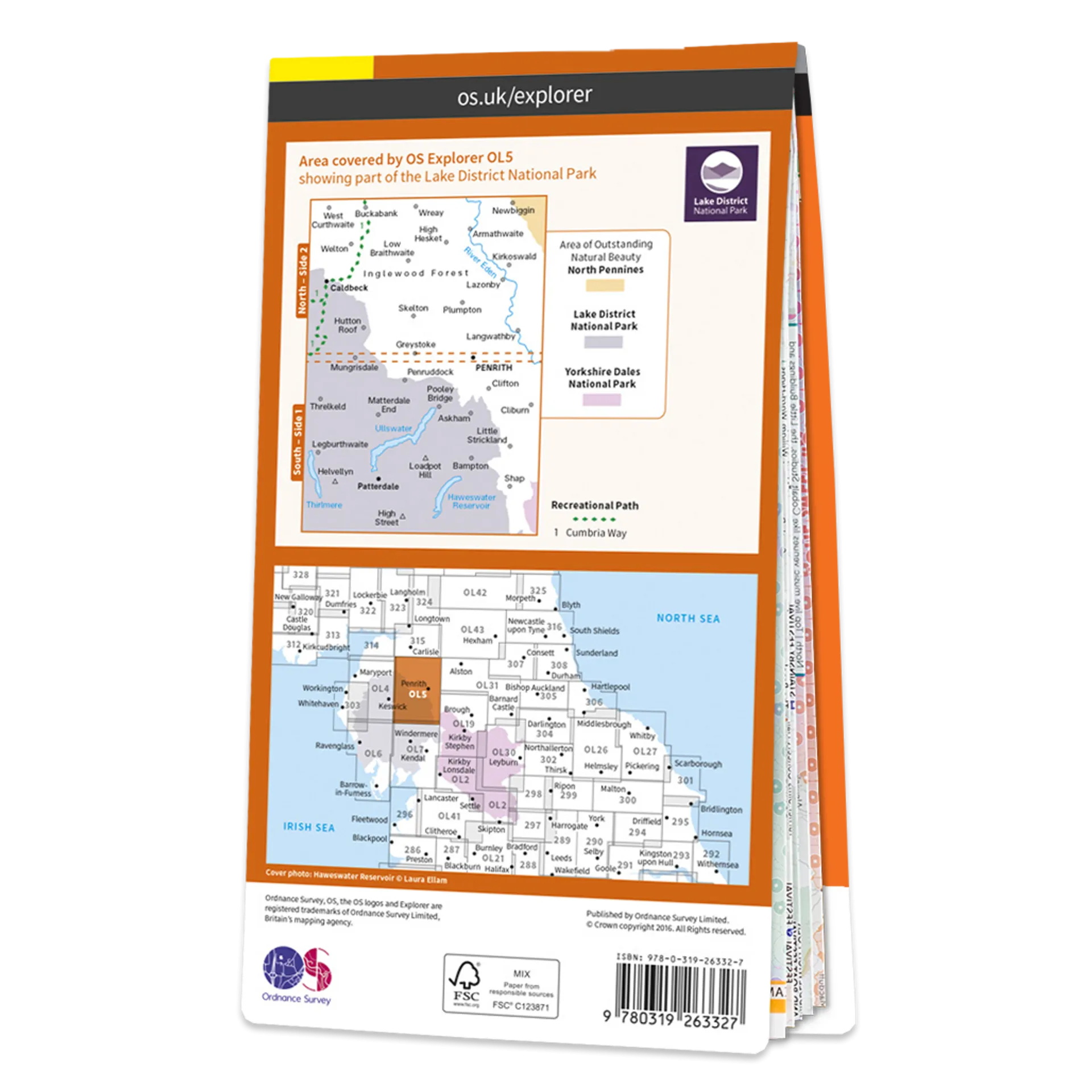 Ordnance Survey Explorer OL 5 The English Lakes North-Eastern Area