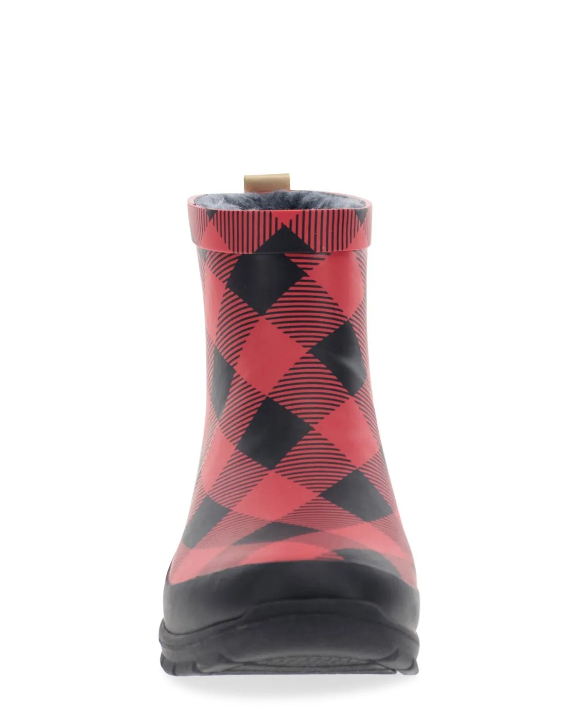Women's Buffalo Faux Fur Ankle Rain Boot - Red