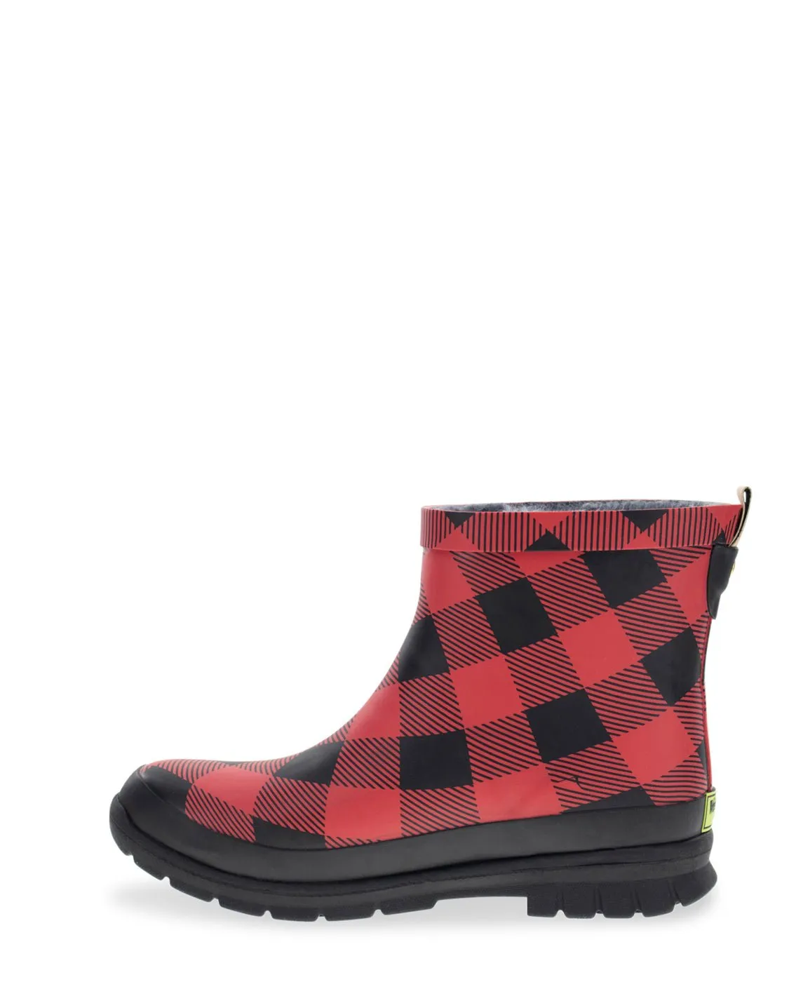 Women's Buffalo Faux Fur Ankle Rain Boot - Red